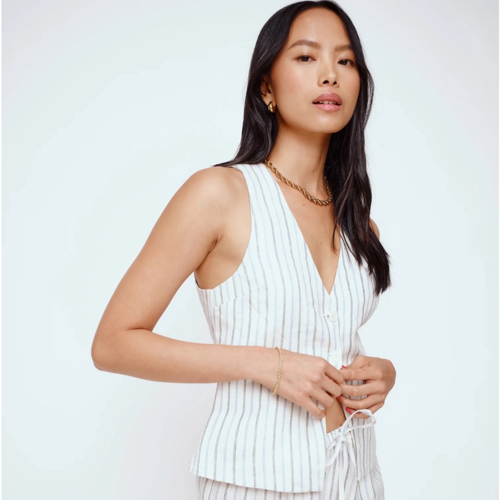 NWOT Reformation Talia Linen Vest